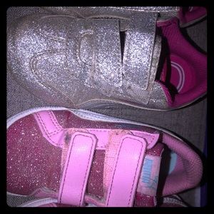Puma kids shoes 9c silver and pink